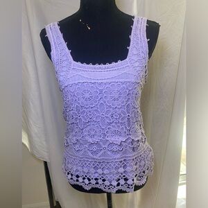 Purple Lace Tank‎ Top Size Medium